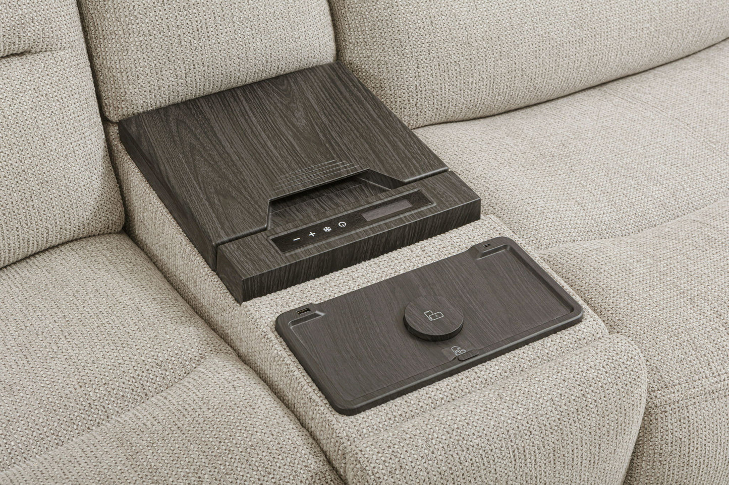 Felix - Power Tilt Console With Beverage Chiller - Mari Fawn