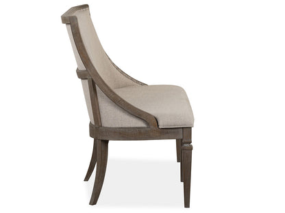 Lancaster - Bench With Upholstered Seat & Back - Dovetail Gray