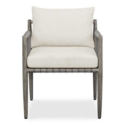 Borneo - Outdoor Dining Chair - White / Dark Gray