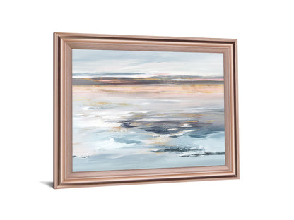 Shoreline Mist - 28" x 34" Framed Wall Art - Light Blue