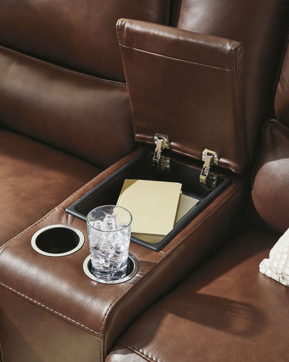 DeepWakes - Power Reclining Loveseat / Console / Adjustable Headrest