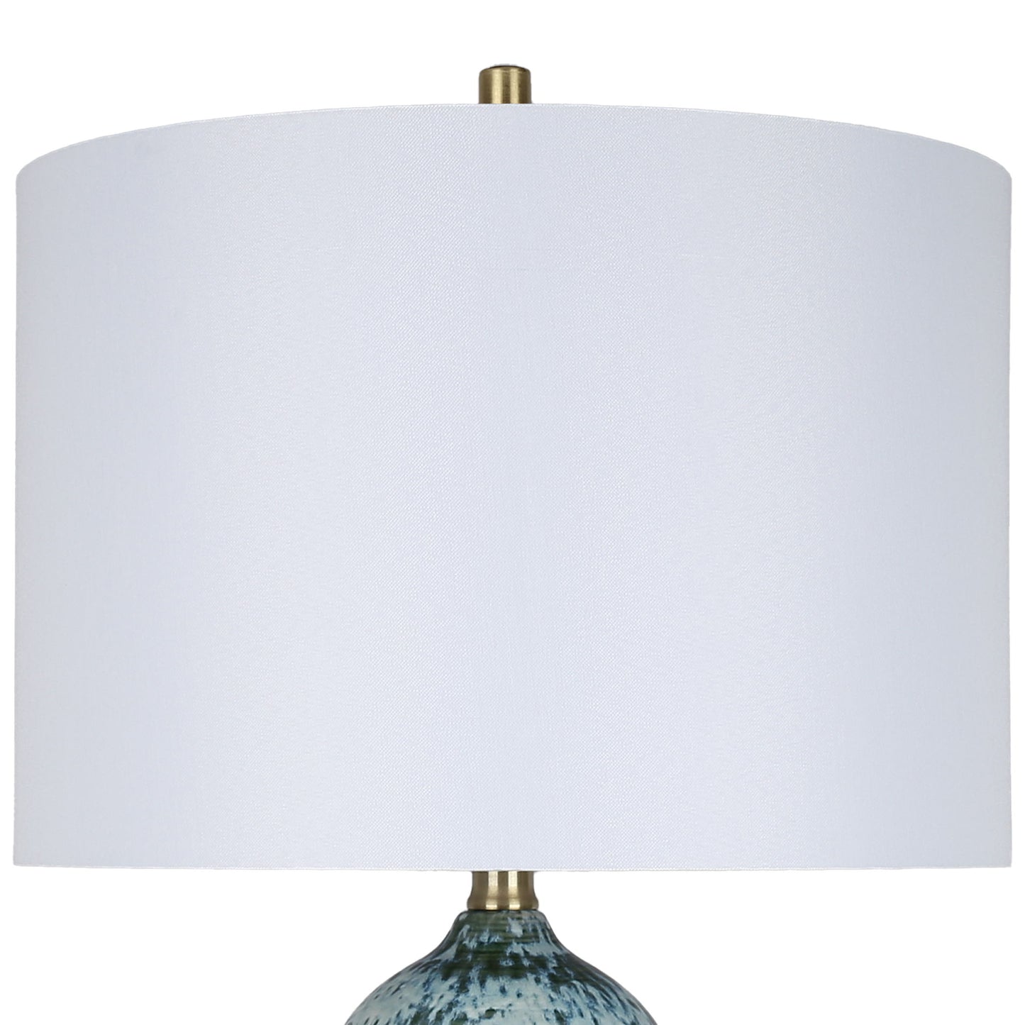 Oceanic Drift Ceramic Table Lamp (Set of 2) - Blue Drip Reactive Glaze