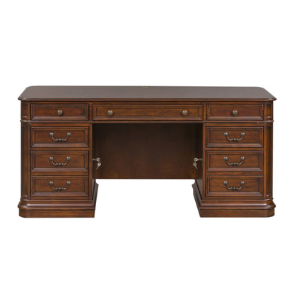 Brayton Manor - Jr Executive Desk Base - Cognac