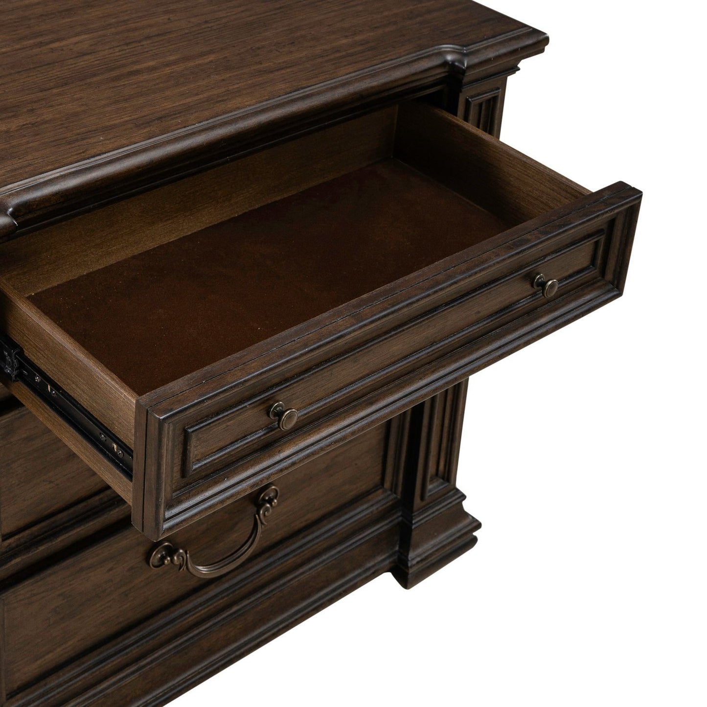 Providence Park - Nightstand With Charging Station - Chateau Brown