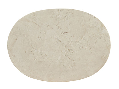Rendezvous - Albion Stone Oval Nightstand - Beige