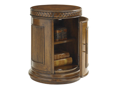Bali Hai - Belize Round End Table - Dark Brown