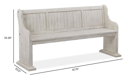 Bronwyn - Bench With Back - Alabaster