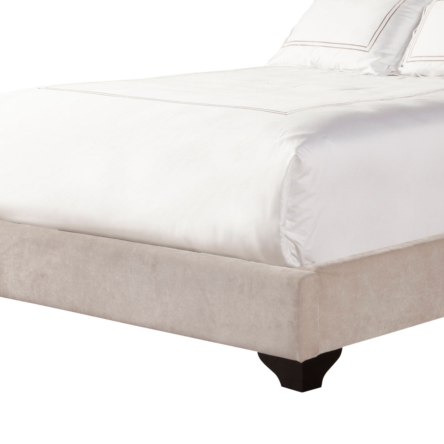 Chloe - Queen Footboard And Rails - Meringue Natural