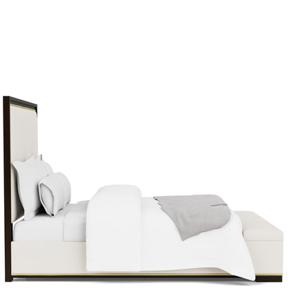 Lydia - Queen / King Upholstered Bed Rails - White