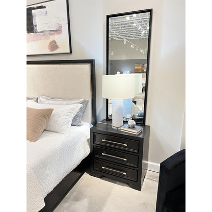 Lydia - 3 Drawer Nightstand - Dark Brown
