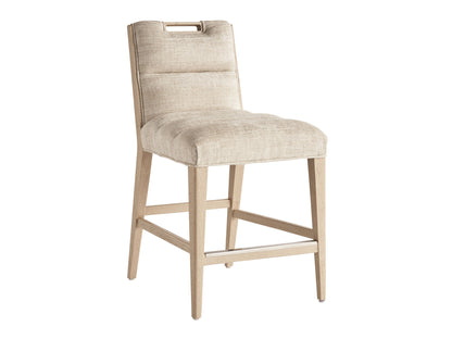 Sunset Key - Greer Channeled Upholstered Bar Stool