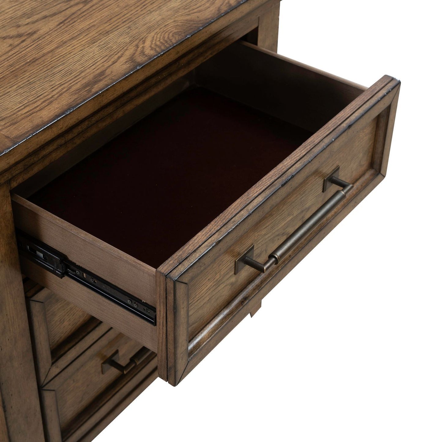 Carolina Park - Nightstand With Charging Station - Amber Brown