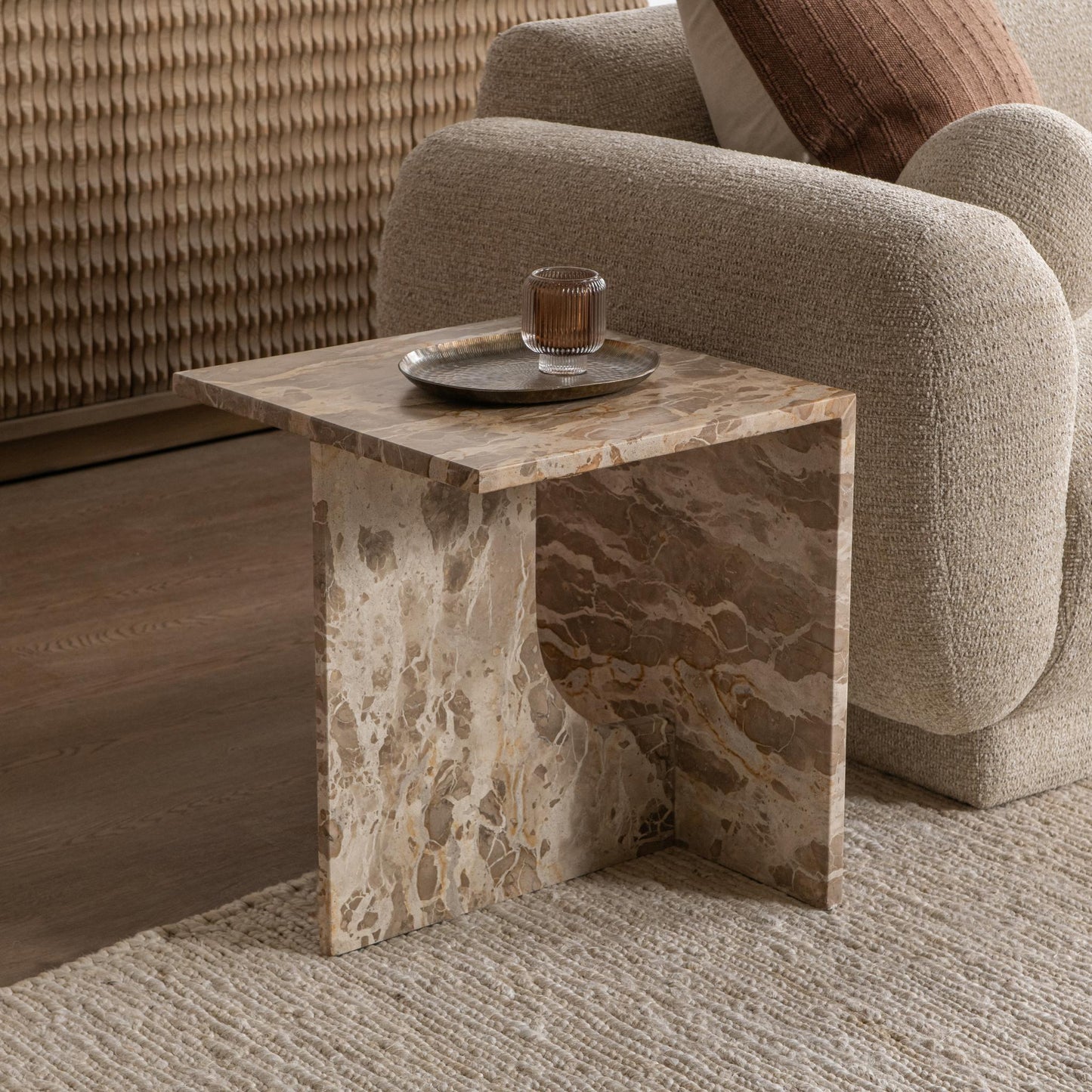 Jaylani - Square End Table - Desert Drift