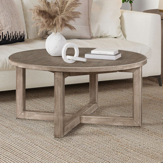Proximity Place - Round Cocktail Table - Barley Buff