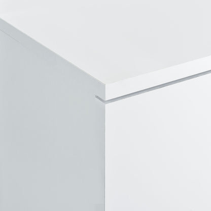 Vancouver - Floor Mirror With Storage - White