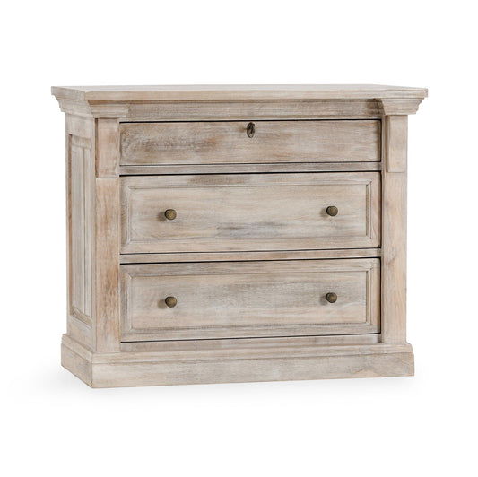 Adelaide - 3 Drawer Nightstand - Natural Cream Wash
