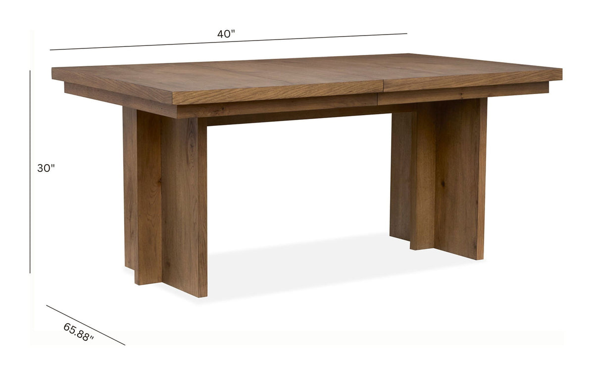 Marcel - Extendable Trestle Dining Table - Harvest Brown