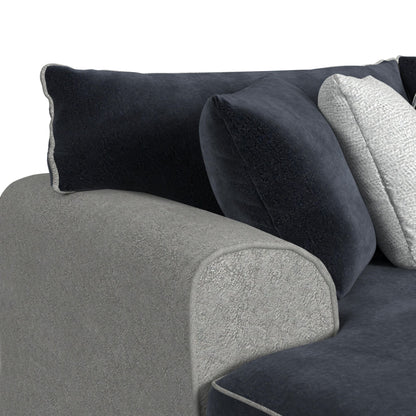 Klein - RHF Sofa With 3 Pillows - Bentley Ash / Zaftig Ebony