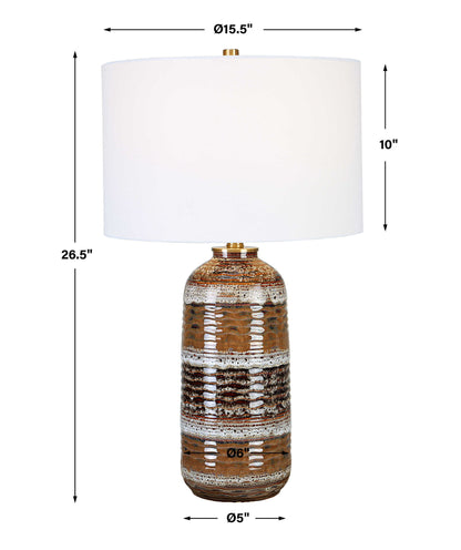 Roan - Artisian Table Lamp - Dark Brown