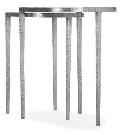 Chapman - Metal Nesting Tables - Pearl Silver