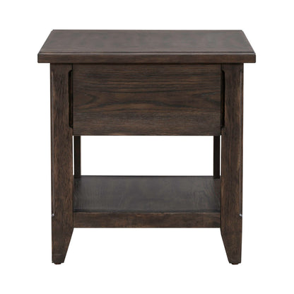 Paradise Valley - Rectangular End Table - Saddle Brown
