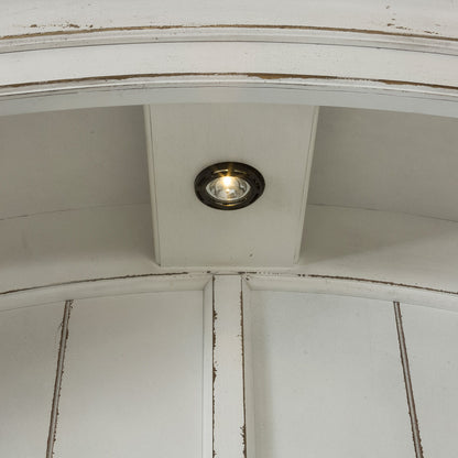 Magnolia Manor - Arched Entertainment Hutch - Antique White