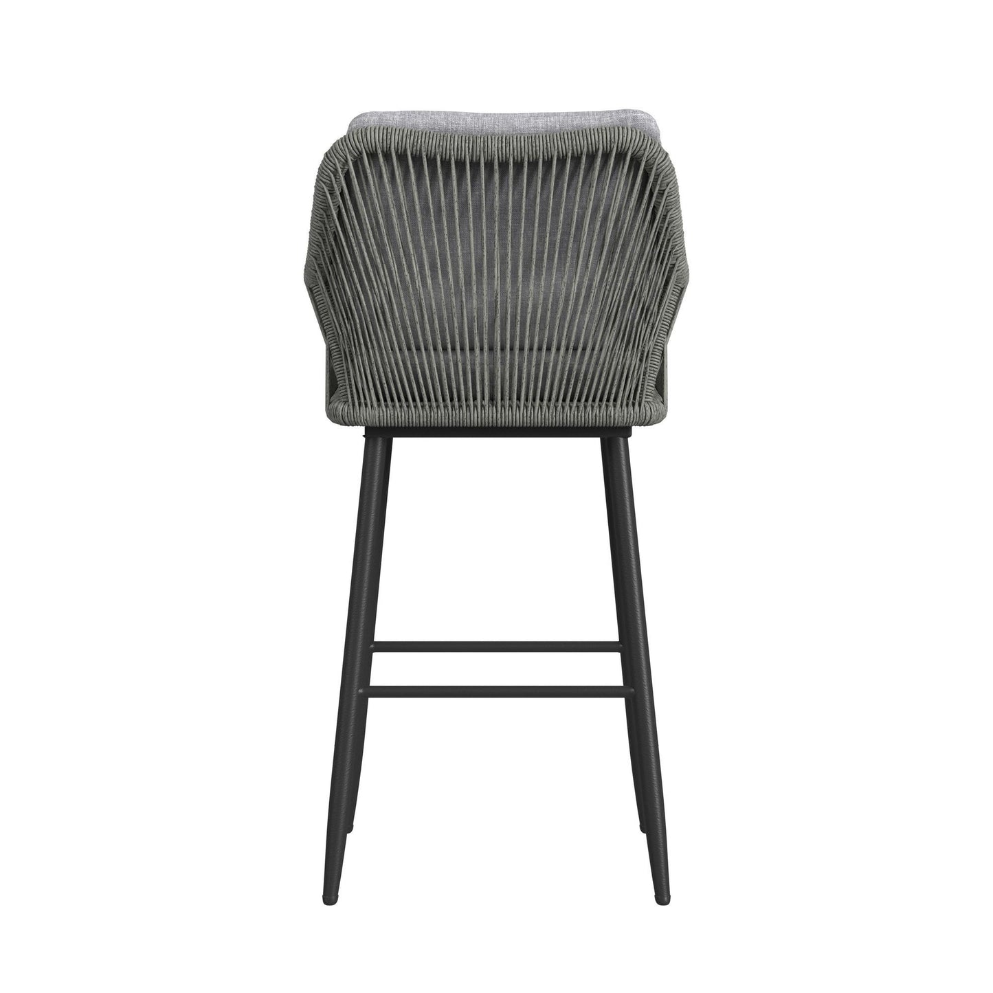 Bayhill - Fabric Barstool (Set of 2) - Black / Gray