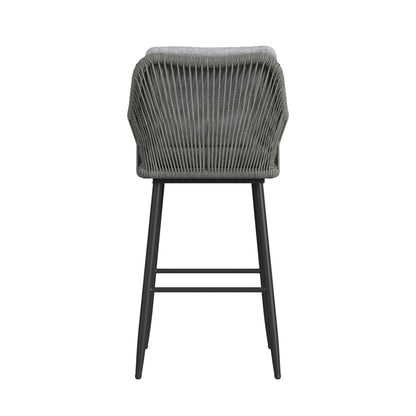 Bayhill - Fabric Barstool (Set of 2) - Black / Gray