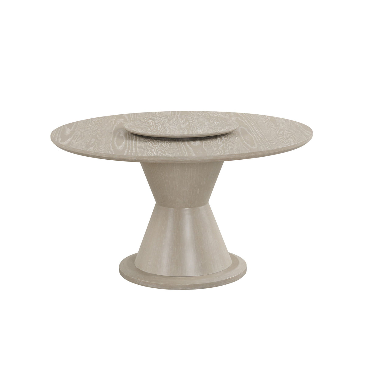 Gwendolyn - Round Dining Table Base - Cerused Taupe