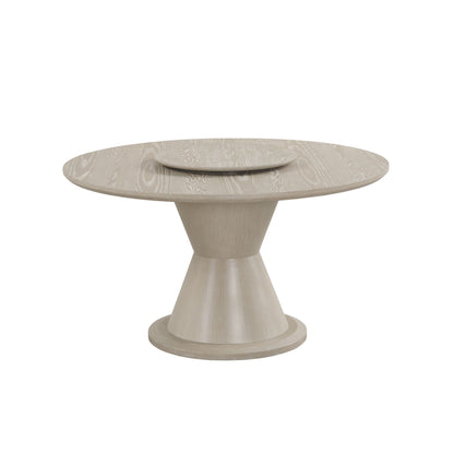 Gwendolyn - Round Dining Table Base - Cerused Taupe