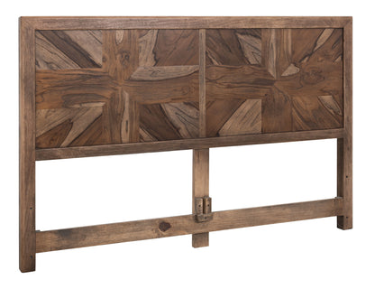Praga - Queen Headboard - Almond / Barrel Brown