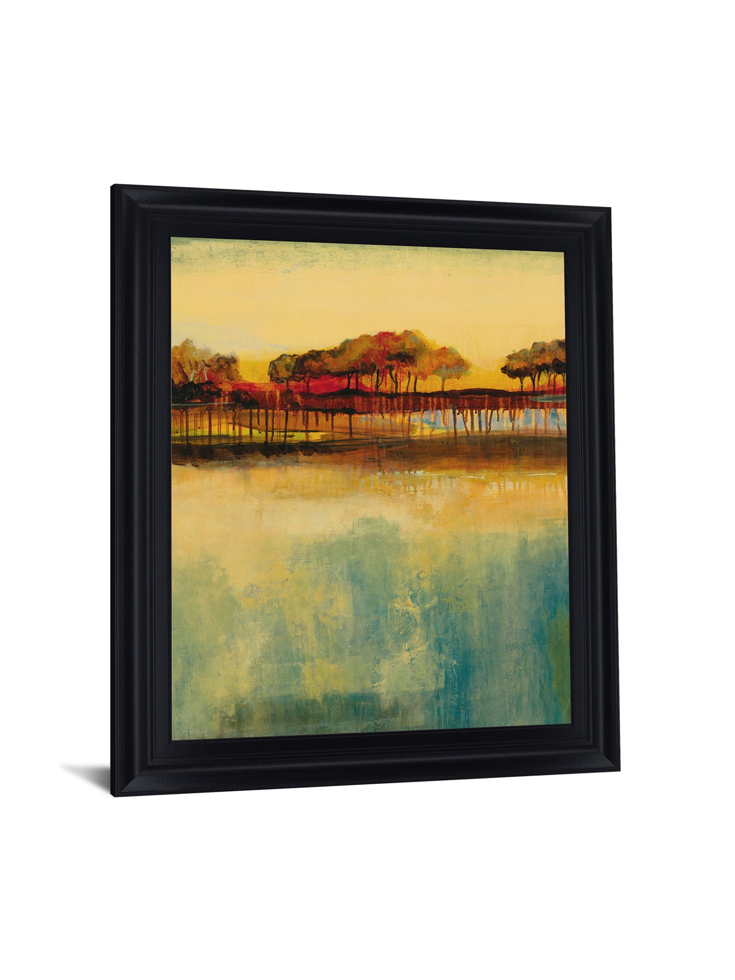 Sunrise Reflection - 28" x 34" Framed Wall Art - Yellow