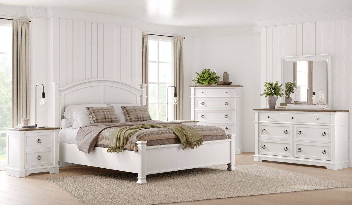 Kingston - Drawer Chest - Whisper White And Cerused Nutmeg