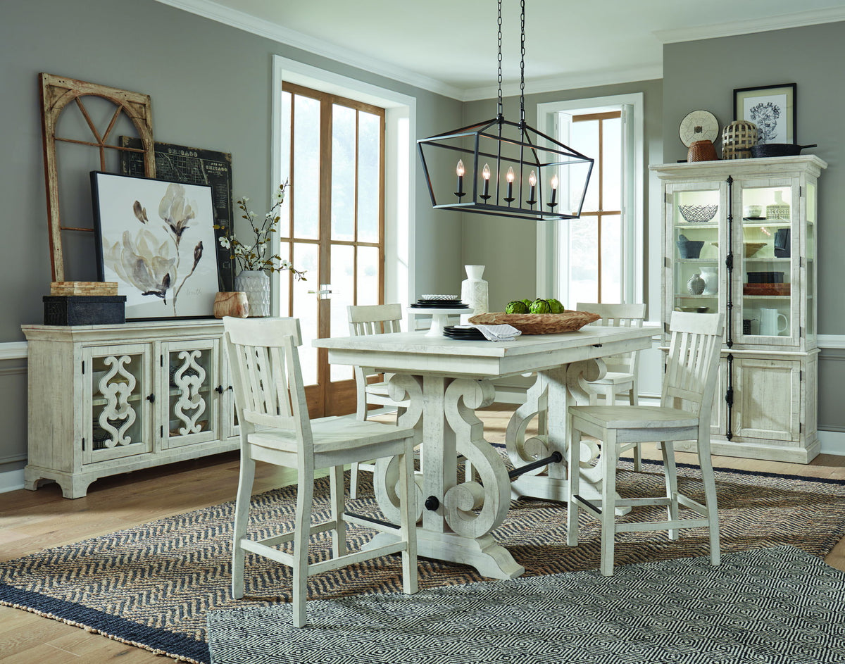 Bronwyn - Rectangular Counter Dining Table - Alabaster
