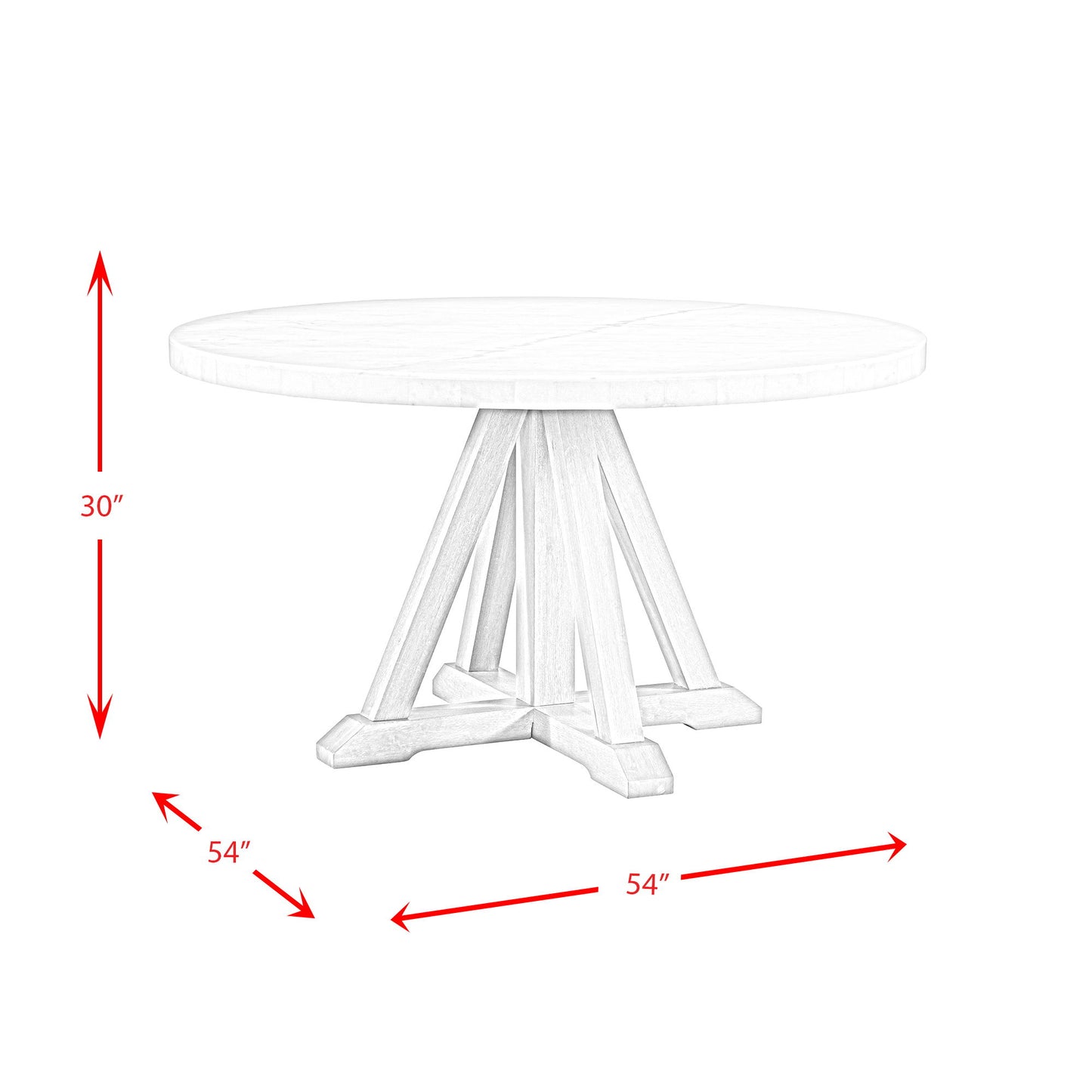 Lakeview - Round 5 Piece Dining Set (Table & Four Chairs) - White