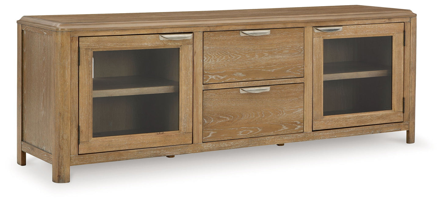 Rencott - Extra Large TV Stand - Light Brown