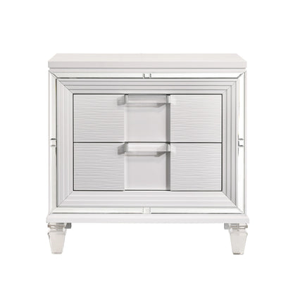 Twenty Nine - Nightstand With USB - White