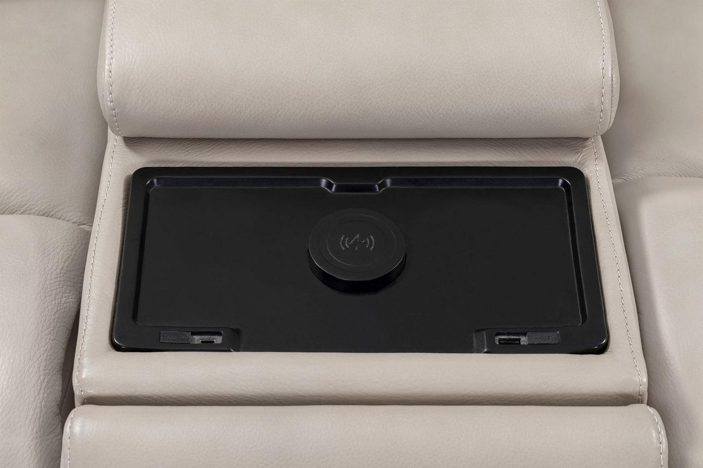Easton - Entertainment Tilt Console With Wireless Charger - Steamboat Quartz