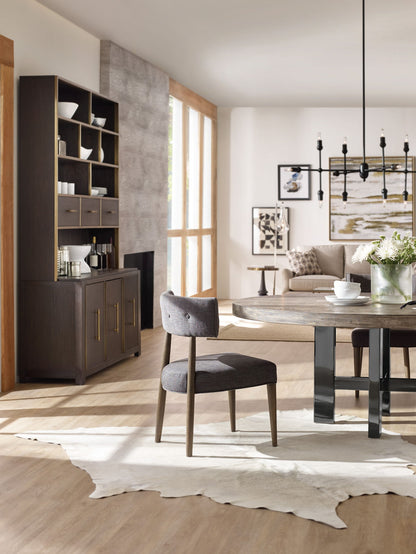 Curata - 72" Round Dining Table - Dark Gray