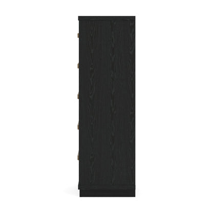 Kozmour - Five Drawer Chest - Black / Brown