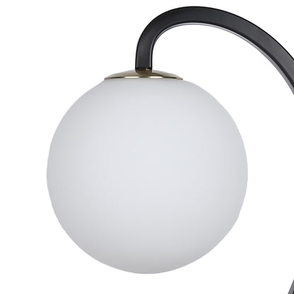 Lunar Loop Metal & Marble Accent Lamp (Set of 2) - Matte Black / White