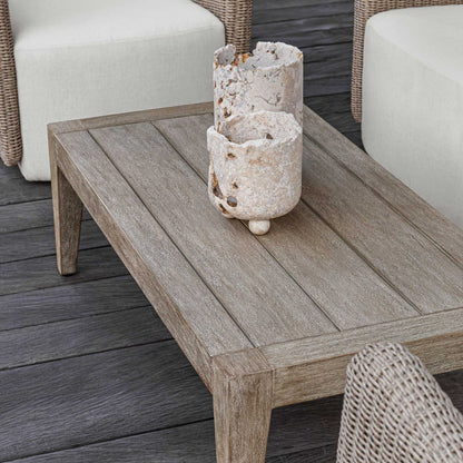 Quarried Stone - Indoor-Outdoor Candleholders (Set of 2) - Brown / White