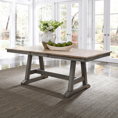 Lindsey Farm - Trestle Table Base - Gray & Sandstone