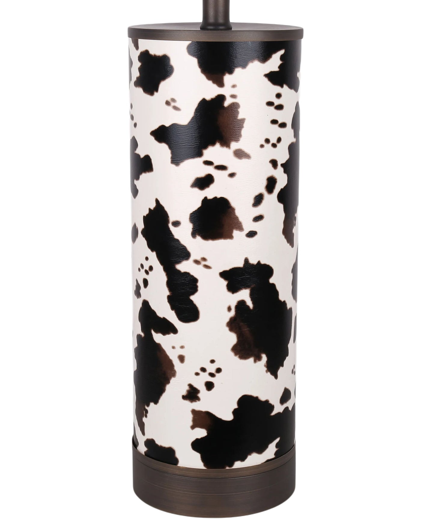 Painted Plains PU Leather & Metal Table Lamp (Set of 2) - Cowhide / Oil Rubbed Bronze