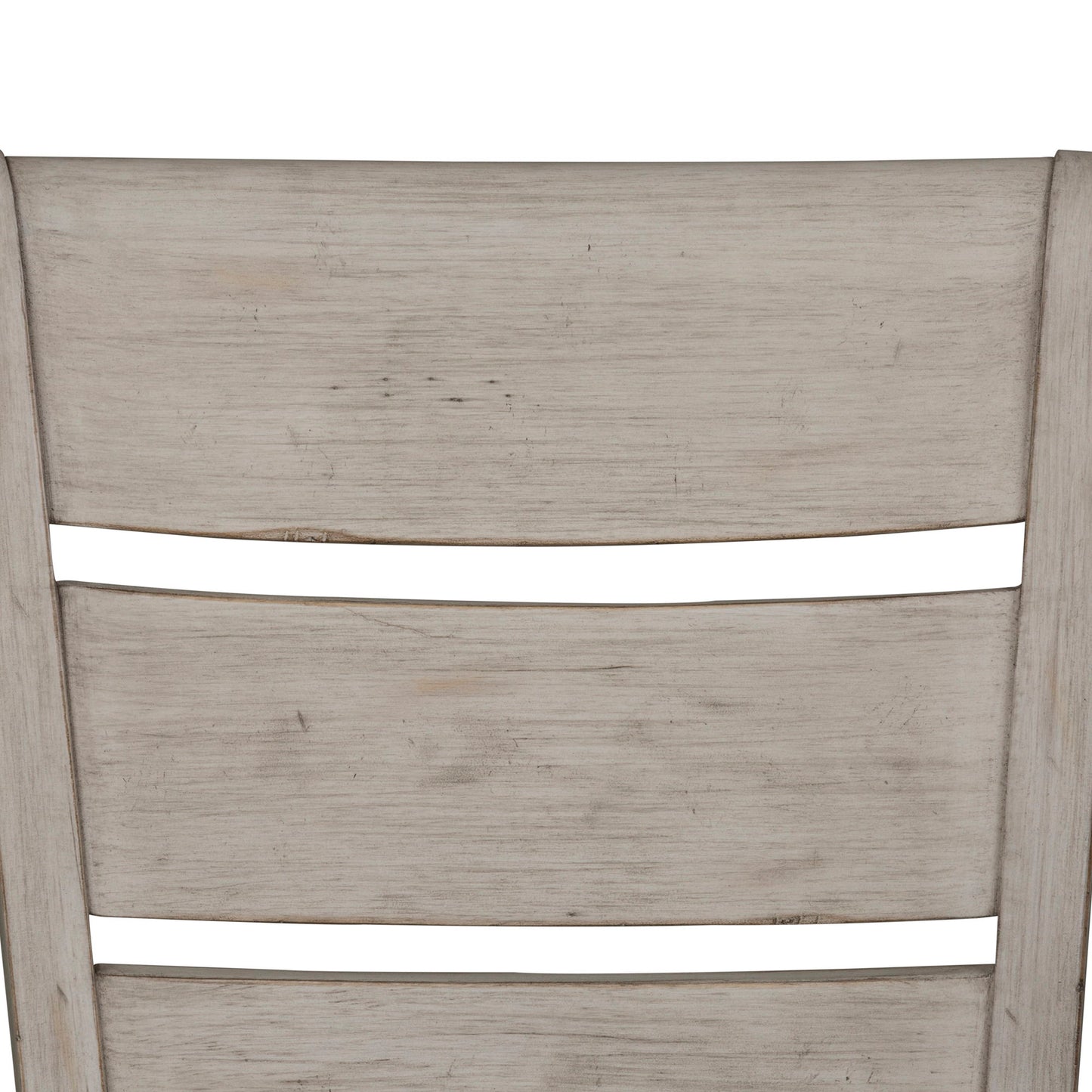 Farmhouse Reimagined - Ladder Back Upholstered Side Chair - Antique White / Chestnut Tops