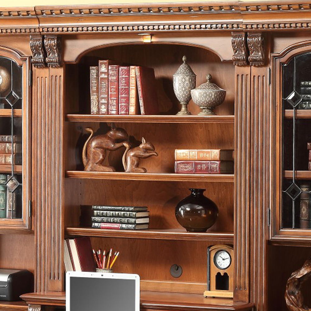 Huntington - Library Hutch - Antique Vintage Pecan