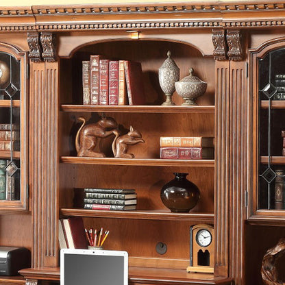 Huntington - Library Hutch - Antique Vintage Pecan