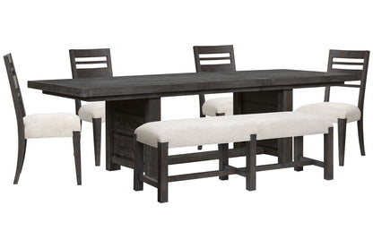 Plum Creek - 6 Piece Extendable Trestle Dining Table Set