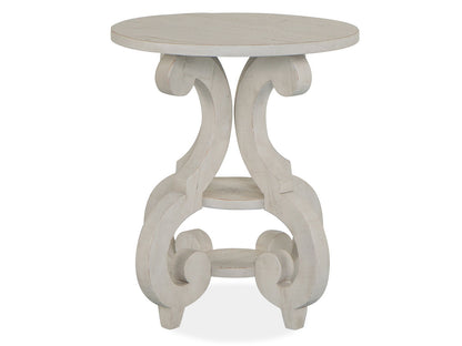 Bronwyn - Round Accent Table - Alabaster