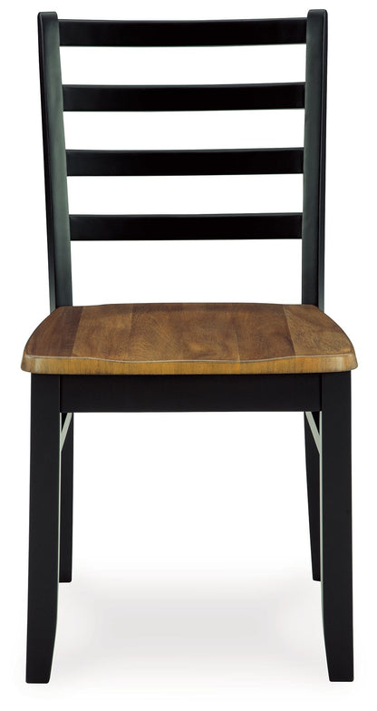 Blondon - Rectangular Drm Table Set (Set of 7) - Brown / Black